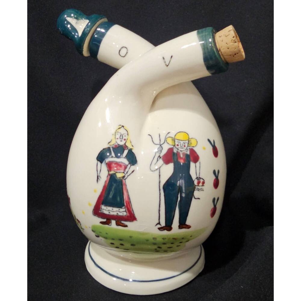 Vintage Double Neck Oil and Vinegar Cruet
